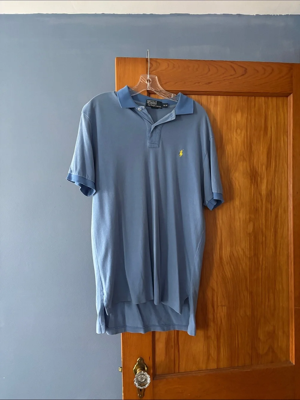 Ralph Lauren Polo Shirt in Light Blue with Yellow Pony